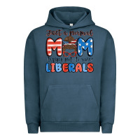 Pigment Midnight Navy just a normal mom trying not to raise liberals Urban Hoodie - MaliasSmallBusiness