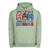 Pigment Oil Green just a normal mom trying not to raise liberals Urban Hoodie - MaliasSmallBusiness