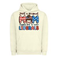 Pigment Pistachio just a normal mom trying not to raise liberals Urban Hoodie - MaliasSmallBusiness
