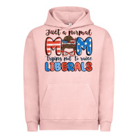 Pigment Salmon just a normal mom trying not to raise liberals Urban Hoodie - MaliasSmallBusiness