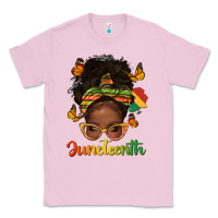 Bubblegum Pink afro messy bun juneteenth Classic Tee - texasbilliewilder