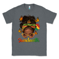 Charcoal Heather afro messy bun juneteenth Classic Tee - texasbilliewilder