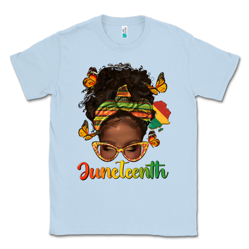 Afro Messy Bun Juneteenth Classic Tee by texasbilliewilder | Teevron