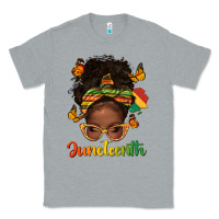 Heather Grey afro messy bun juneteenth Classic Tee - texasbilliewilder