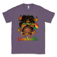 Lavender afro messy bun juneteenth Classic Tee - texasbilliewilder