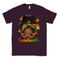 Plum afro messy bun juneteenth Classic Tee - texasbilliewilder