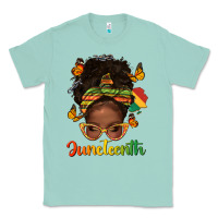Seafoam afro messy bun juneteenth Classic Tee - texasbilliewilder