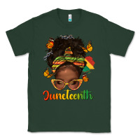 Sports Green afro messy bun juneteenth Classic Tee - texasbilliewilder