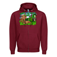 Burgundy happy st. patrick's day cattle and calfs Zipper Hoodie - RanaPortraitStore