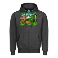 Happy St. Patrick's Day Cattle And Calfs Zipper Hoodie | Teevron