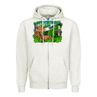 Oatmeal Heather happy st. patrick's day cattle and calfs Zipper Hoodie - RanaPortraitStore