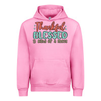Fuchsia Pink thankful blessed and kind of a mess Urban Hoodie - MaliasSmallBusiness
