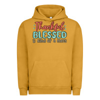 Pigment Peanut Butter thankful blessed and kind of a mess Urban Hoodie - MaliasSmallBusiness