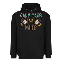Black calm your mits baseball Heavyweight Hoodie - CowhideDigitalArt