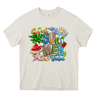 Cream summer time Heavy Core Tee - CowhideDigitalArt