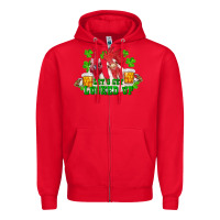 Red st. patrick's day roosters let's get lucked up Zipper Hoodie - RanaPortraitStore
