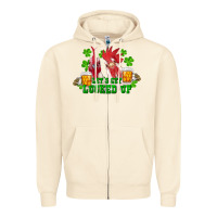 Sandshell st. patrick's day roosters let's get lucked up Zipper Hoodie - RanaPortraitStore