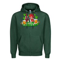 Sports Green st. patrick's day roosters let's get lucked up Zipper Hoodie - RanaPortraitStore