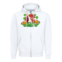 White st. patrick's day roosters let's get lucked up Zipper Hoodie - RanaPortraitStore