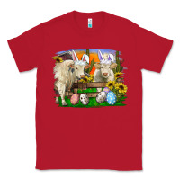 Red Easter Farm Cows Bunny Ears And Eggs Classic Tee - RanaPortraitStore