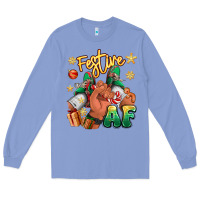 Colony Blue festive af christmas black man sneakers Long Sleeve Tee - RanaPortraitStore
