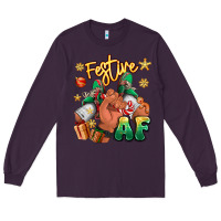 Plum festive af christmas black man sneakers Long Sleeve Tee - RanaPortraitStore