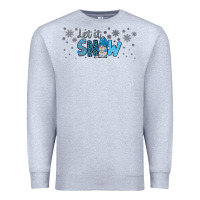 Heather Grey winter let it snow Premium Sweatshirt - JahusDesignShop
