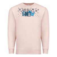 Pale Pink winter let it snow Premium Sweatshirt - JahusDesignShop