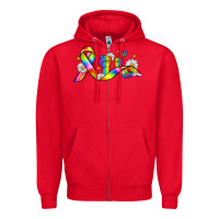 Red pride ribbon Zipper Hoodie - Zillion Design Studio