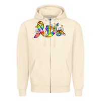 Sandshell pride ribbon Zipper Hoodie - Zillion Design Studio