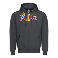 Smoke pride ribbon Zipper Hoodie - Zillion Design Studio
