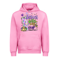 Fuchsia Pink mardi gras jesus fills my cup Urban Hoodie - MaliasSmallBusiness