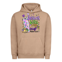 Pigment Burro mardi gras jesus fills my cup Urban Hoodie - MaliasSmallBusiness