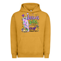 Pigment Peanut Butter mardi gras jesus fills my cup Urban Hoodie - MaliasSmallBusiness