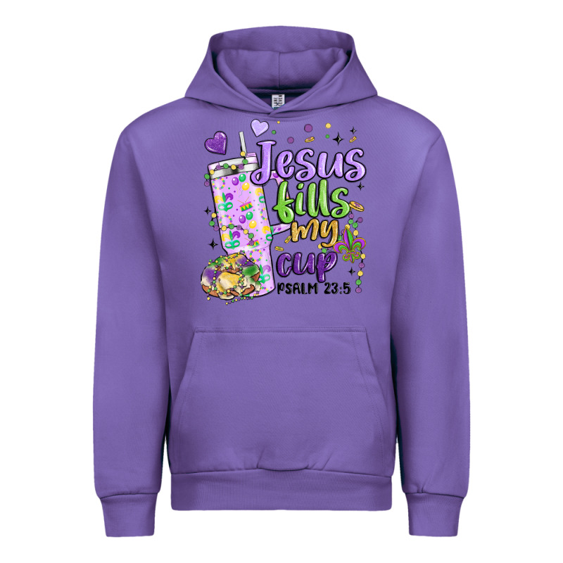 Mardi Gras Jesus Fills My Cup Urban Hoodie by MaliasSmallBusiness | Teevron