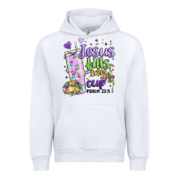 White mardi gras jesus fills my cup Urban Hoodie - MaliasSmallBusiness