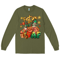 Army Green festive af christmas black kid sneakers Long Sleeve Tee - RanaPortraitStore