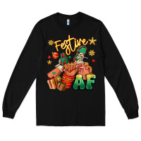 Black festive af christmas black kid sneakers Long Sleeve Tee - RanaPortraitStore