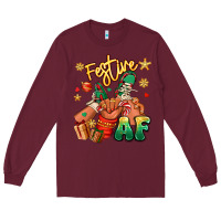 Burgundy festive af christmas black kid sneakers Long Sleeve Tee - RanaPortraitStore