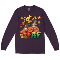 Plum festive af christmas black kid sneakers Long Sleeve Tee - RanaPortraitStore