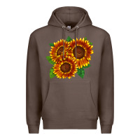 Coffee tiger eyes sunflower Premium Hoodie - LillyAllenDesigns