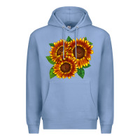 Colony Blue tiger eyes sunflower Premium Hoodie - LillyAllenDesigns