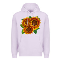 Lilac tiger eyes sunflower Premium Hoodie - LillyAllenDesigns