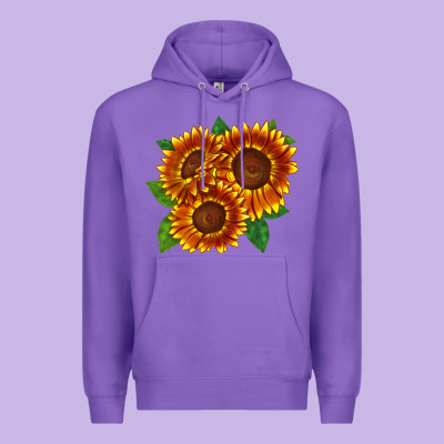 Tiger Eyes Sunflower Premium Hoodie Designed By Lillyallendesigns