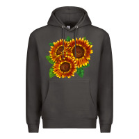 Smoke tiger eyes sunflower Premium Hoodie - LillyAllenDesigns