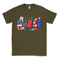Army Green American nurse Classic Tee - Zillion Design Studio