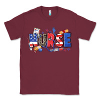 Burgundy American nurse Classic Tee - Zillion Design Studio