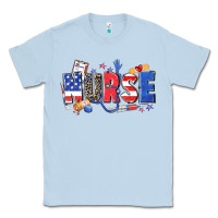 Dusty Blue American nurse Classic Tee - Zillion Design Studio