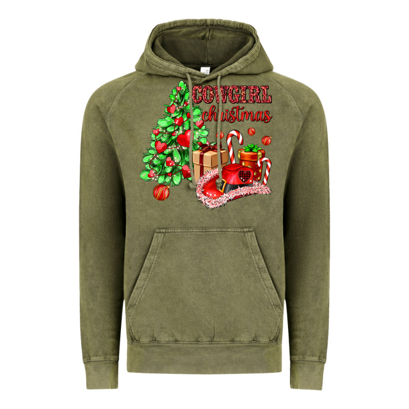 Cowgirl Christmas Vintage Hoodie by AdoDesignShop | Teevron