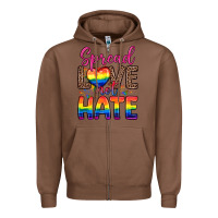 Chestnut spread love not hate Zipper Hoodie - Zillion Design Studio